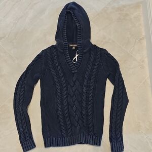 Tommy Bahama Navy V-Neck Cable Knit Sweater